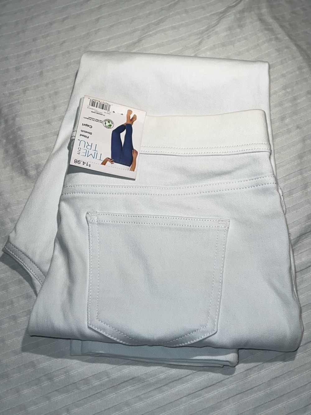 White Cropped Pants New Time Tru